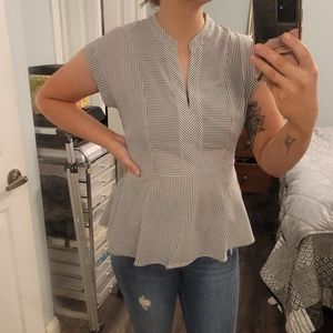 Black and white striped top